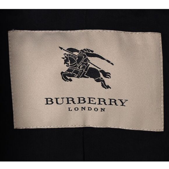 Burberry London Check Trench Coat in Black Polyester - Picture 4 of 6